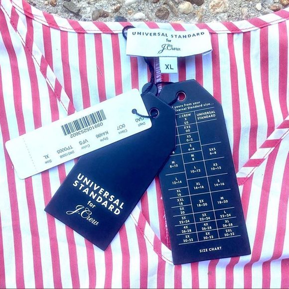NWT J. Crew Universal Standard Striped Poplin Top - Picture 3 of 10